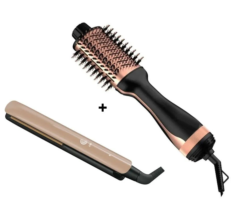 COMBO CEPILLO SECADOR + PLANCHA KERATINA