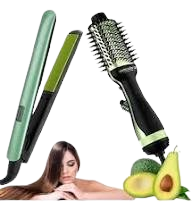 COMBO CEPILLO SECADOR + PLANCHA AGUACATE
